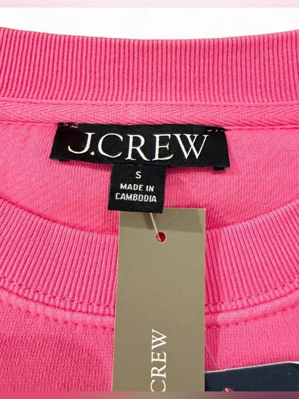 NWT J.Crew Women’s Sz. S Heritage Fleece “Chalet de Ski” Pink Sweatshirt